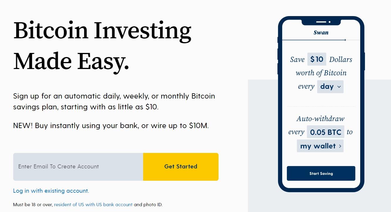 swan bitcoin website