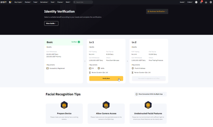 Complete the Bybit Account ID Verification