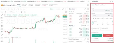 Enter a trade on the futures platform