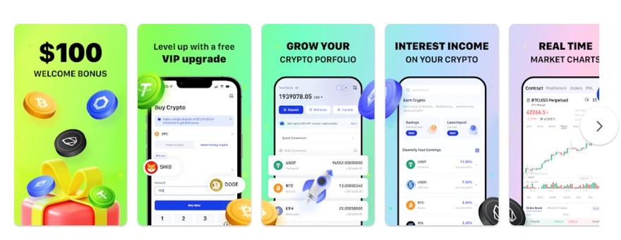 Phemex mobile app screenshot