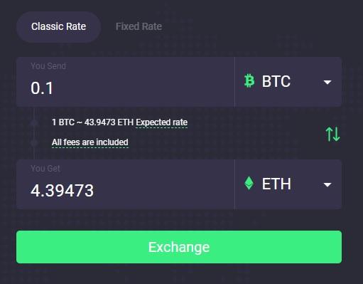 changenow swap crypto