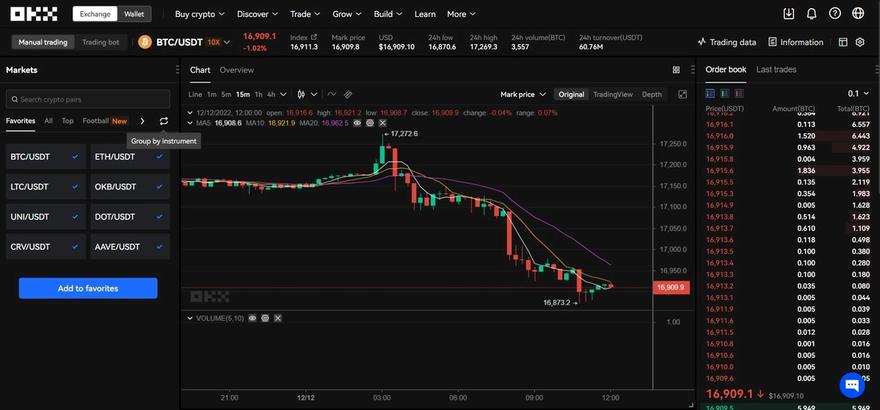 OKX trading platform screenshot