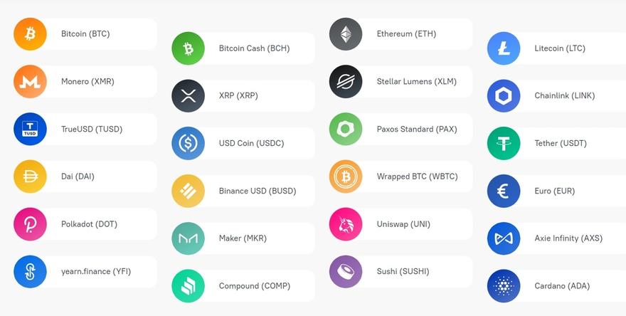 supported coins that can be traded on CoinLoan