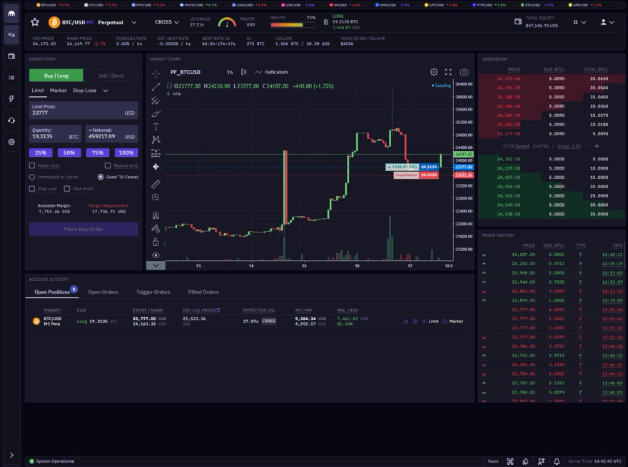 kraken trading platform screenshot