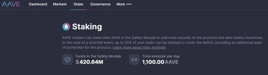 Staking AAVE in the Safety Module
