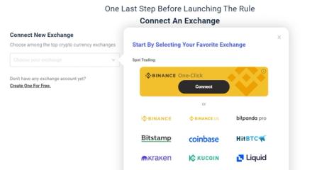 Coecting an exchange to Coinrule