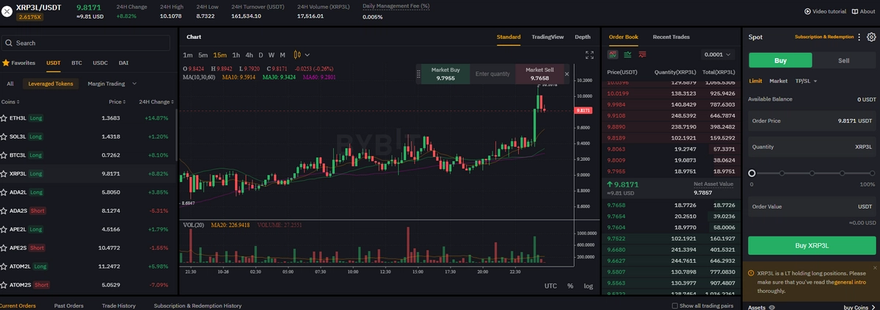 Trading screenshot of ByBit platform