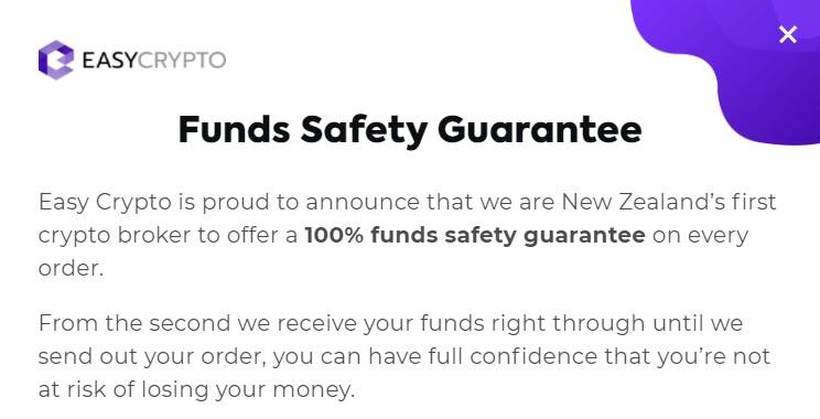 easy crypto fund safety guarantee