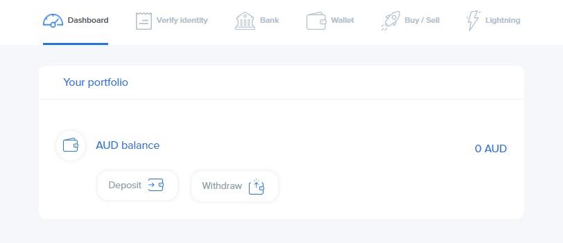zebpay user interface