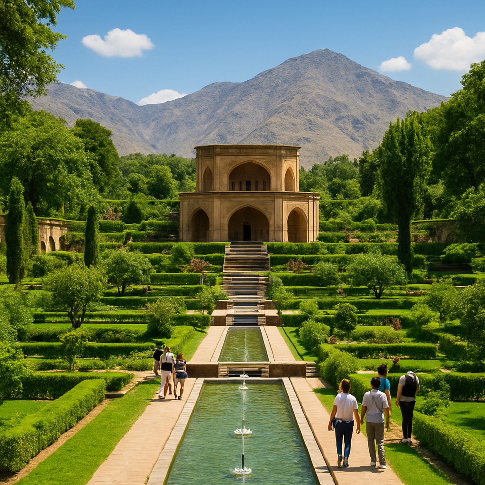 Babur Gardens terraces