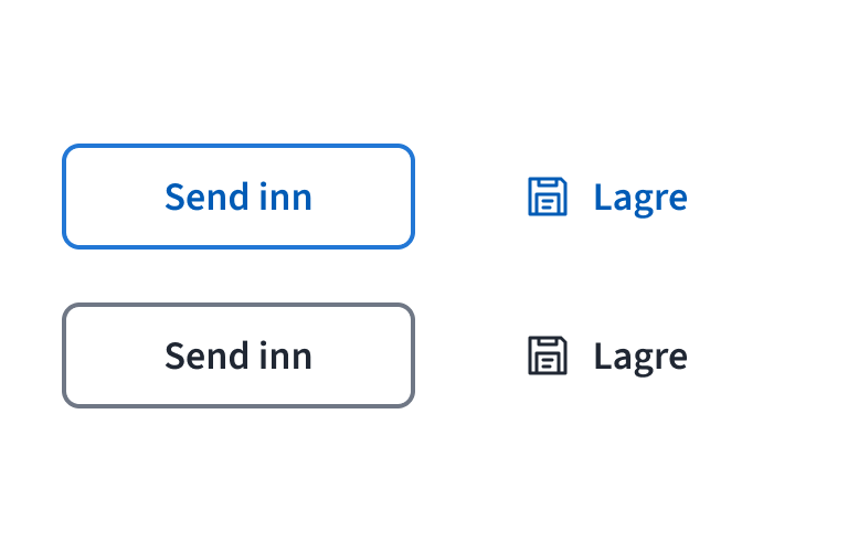 Grupperte knapper med samme fargevariant