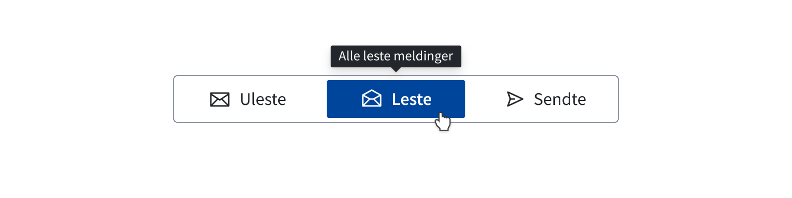 En toggle item med Tooltip som forklarer handlingen.