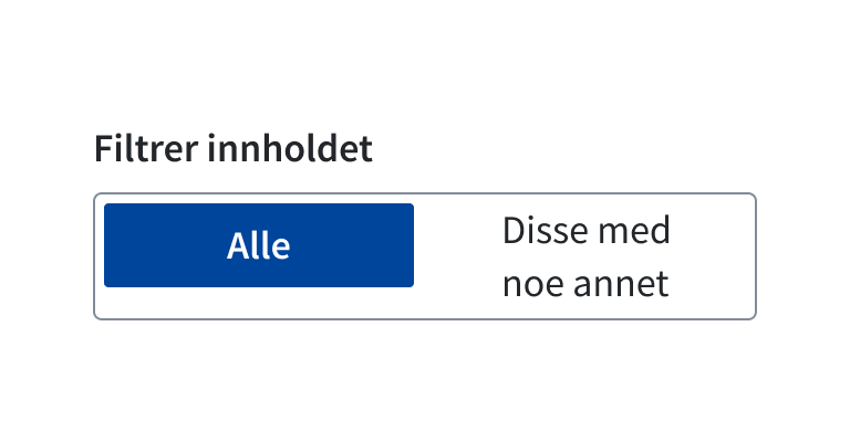 Toggle button med tekst over 2 linjer