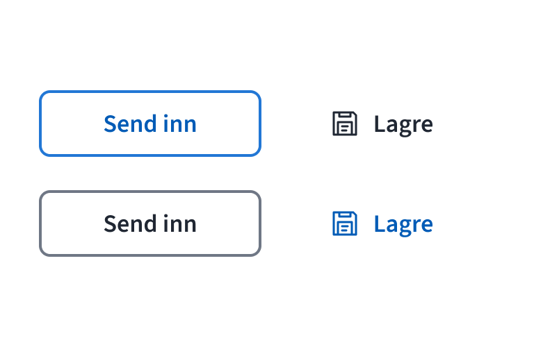 Grupperte knapper som blander fargevarianter