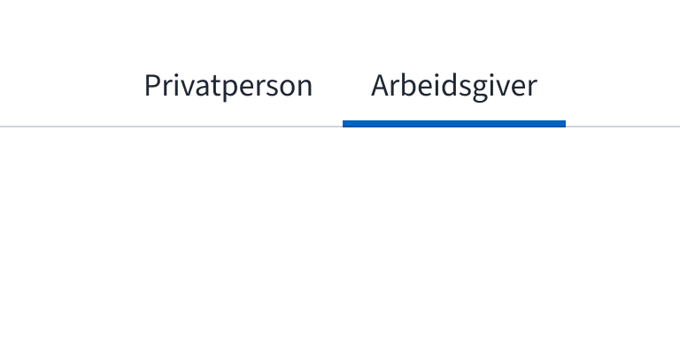 Tabs brukt til panelnavigasjon