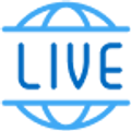 The word “live” over the top of a globe.