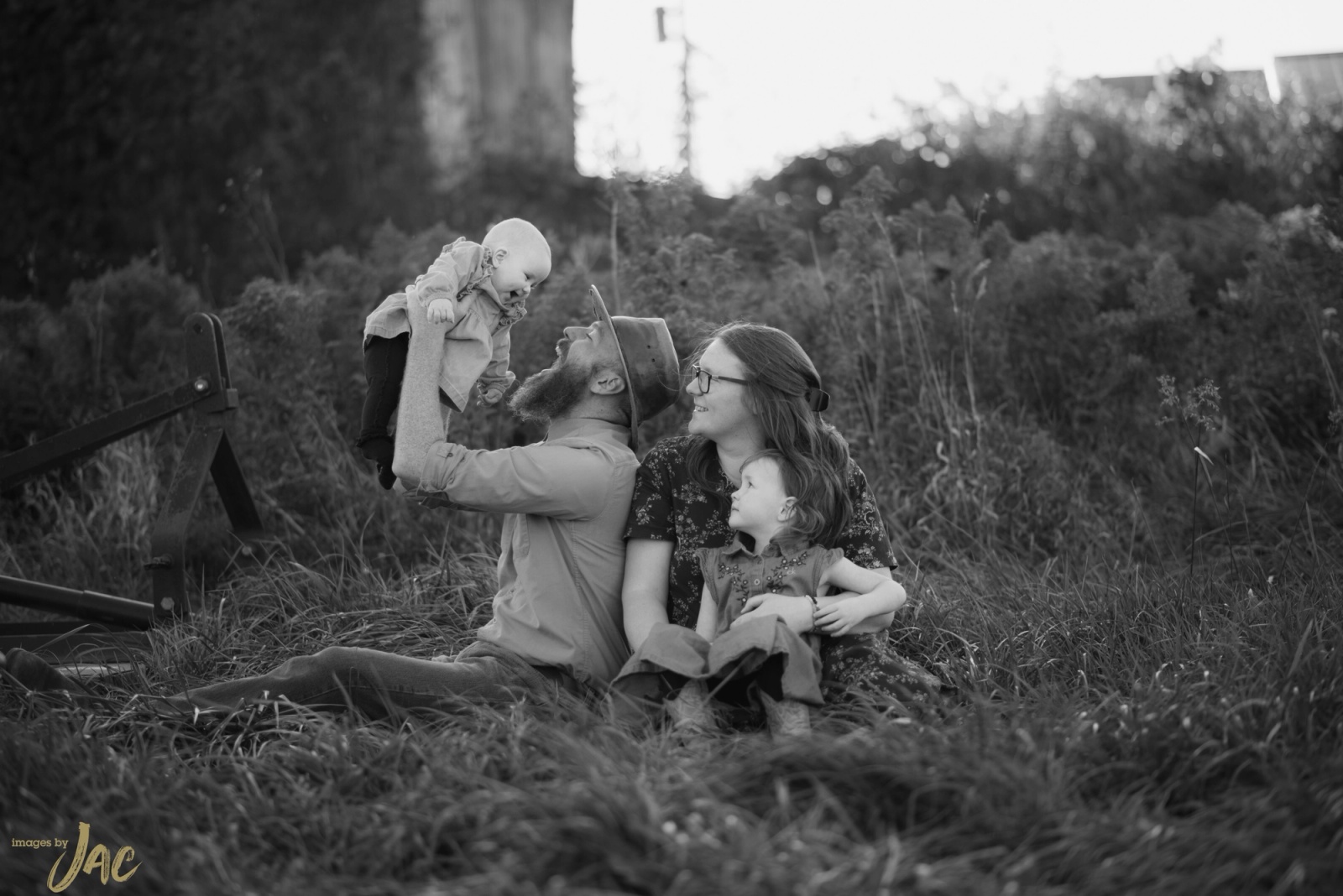 Family in the grass