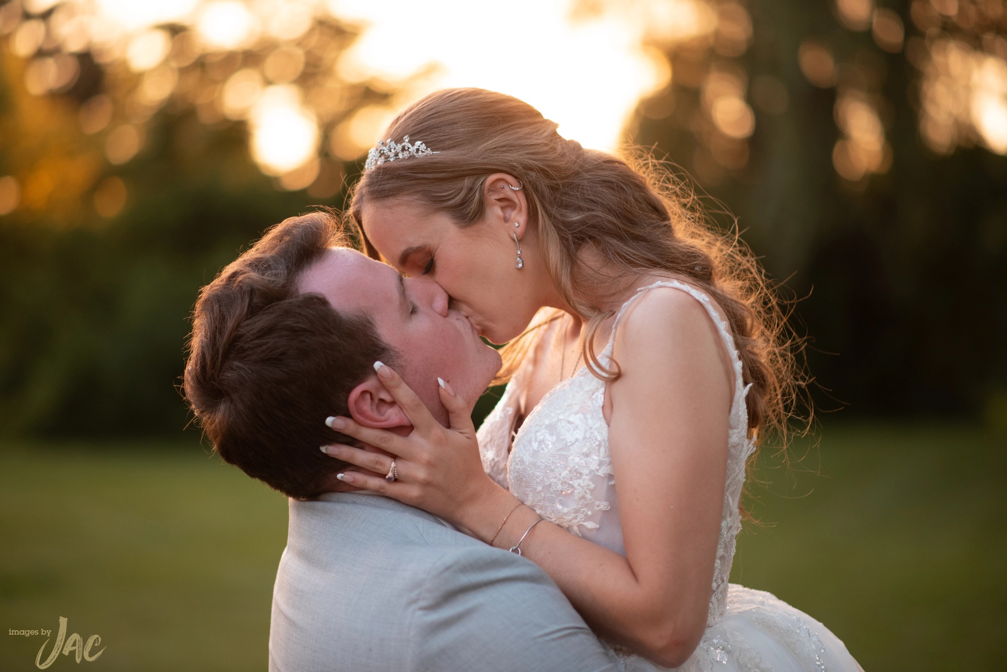 A couple on their wedding day, photographed by images by JAC