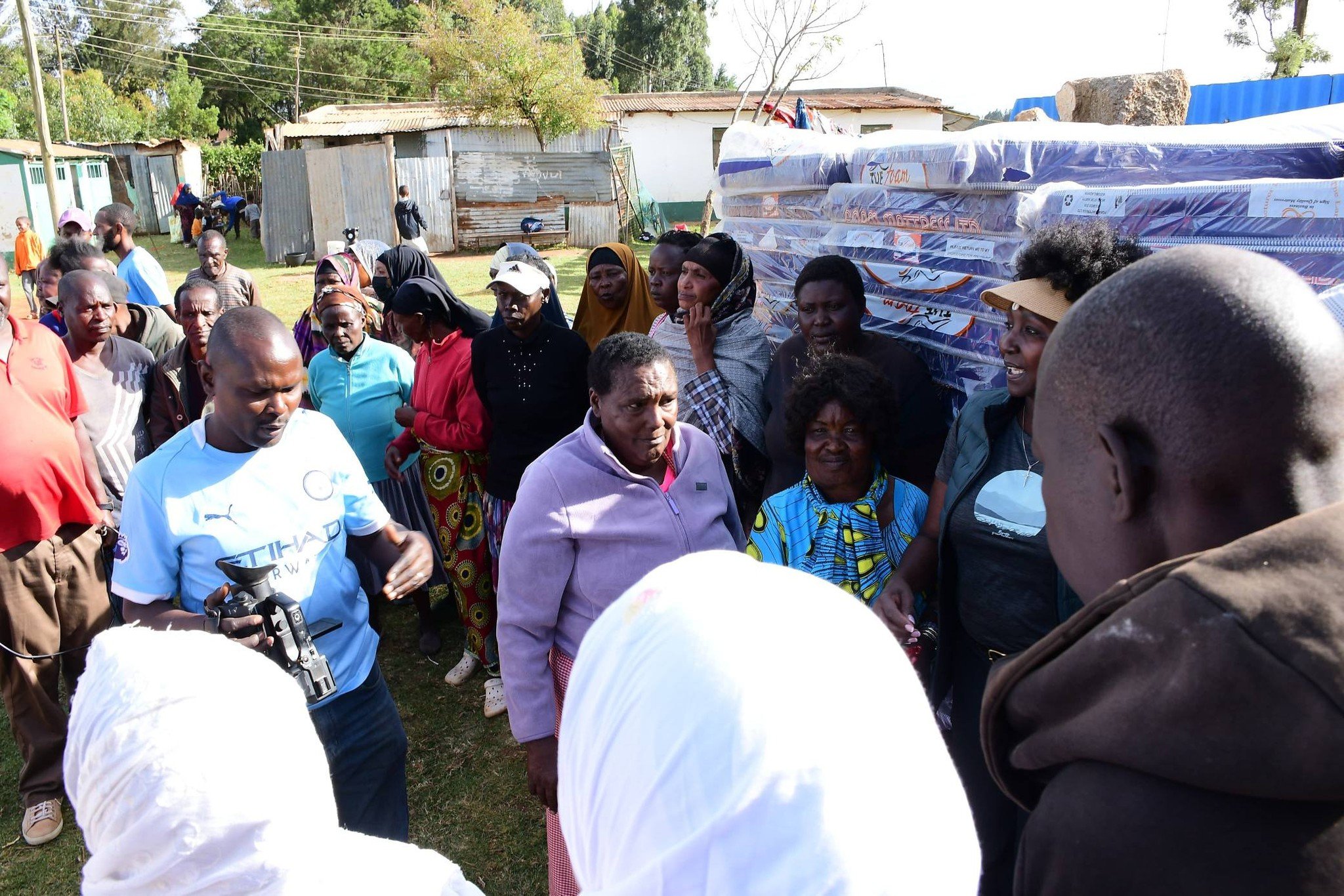 Gladys Shollei (with hat) at the Kipkaren mosque in Uasin Gishu county