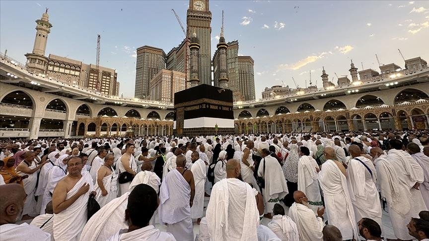 Pilgrims performing the rites of Hajj