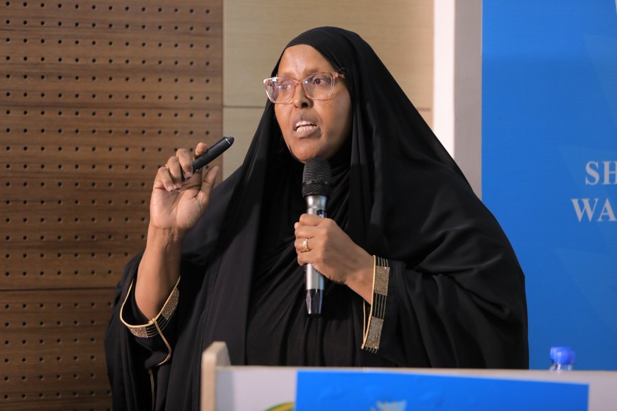  Fatuma Saman addressing an education forum