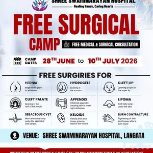 Free Surgical Camp at Shree Swaminarayan Hospital