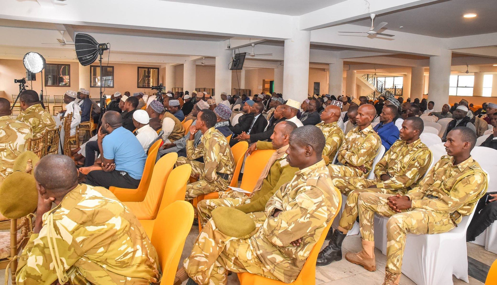  Officers from the Kenya Wildlife Service follow proceedings at the Islamic symposium