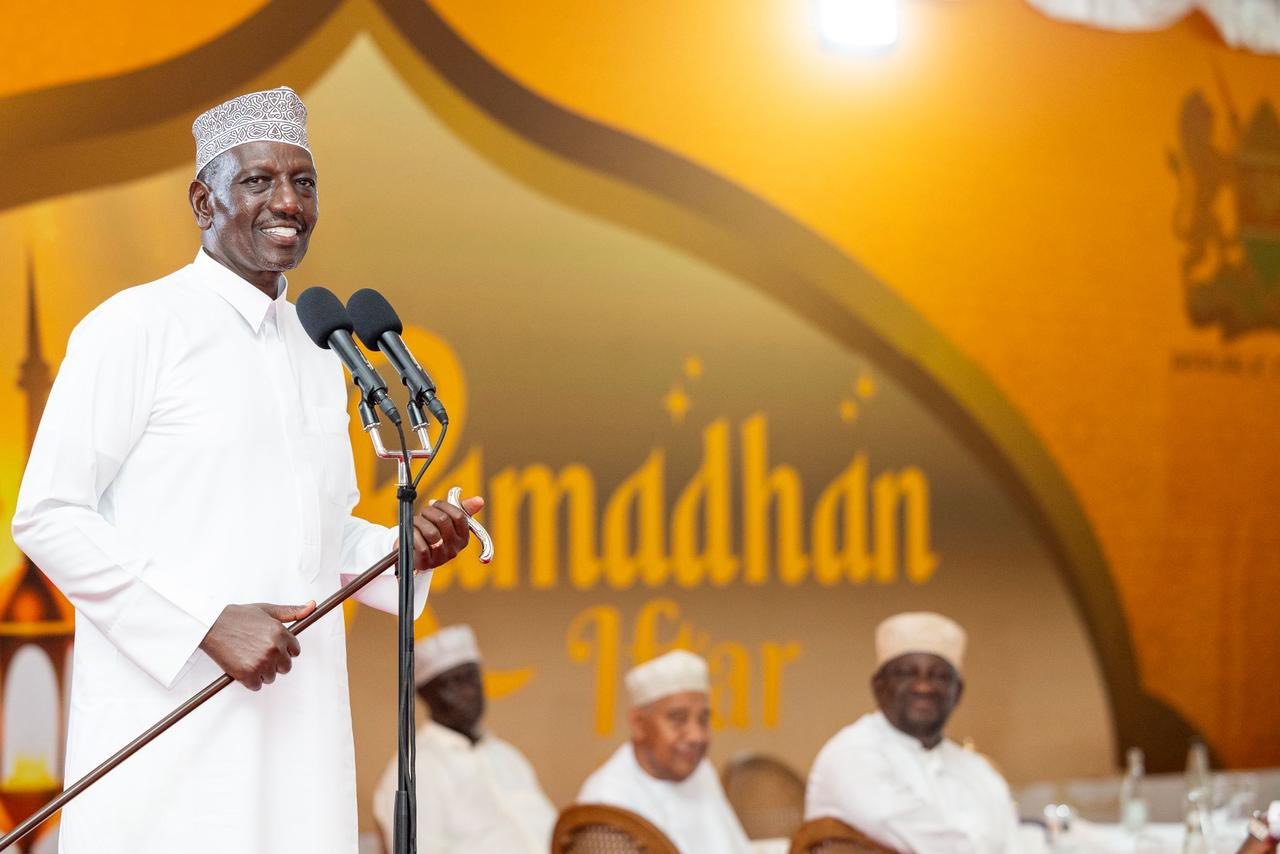 Ruto speaks during the iftar dinner at State House, Mombasa