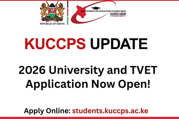KUCCPS opens window for 2026 university admissions