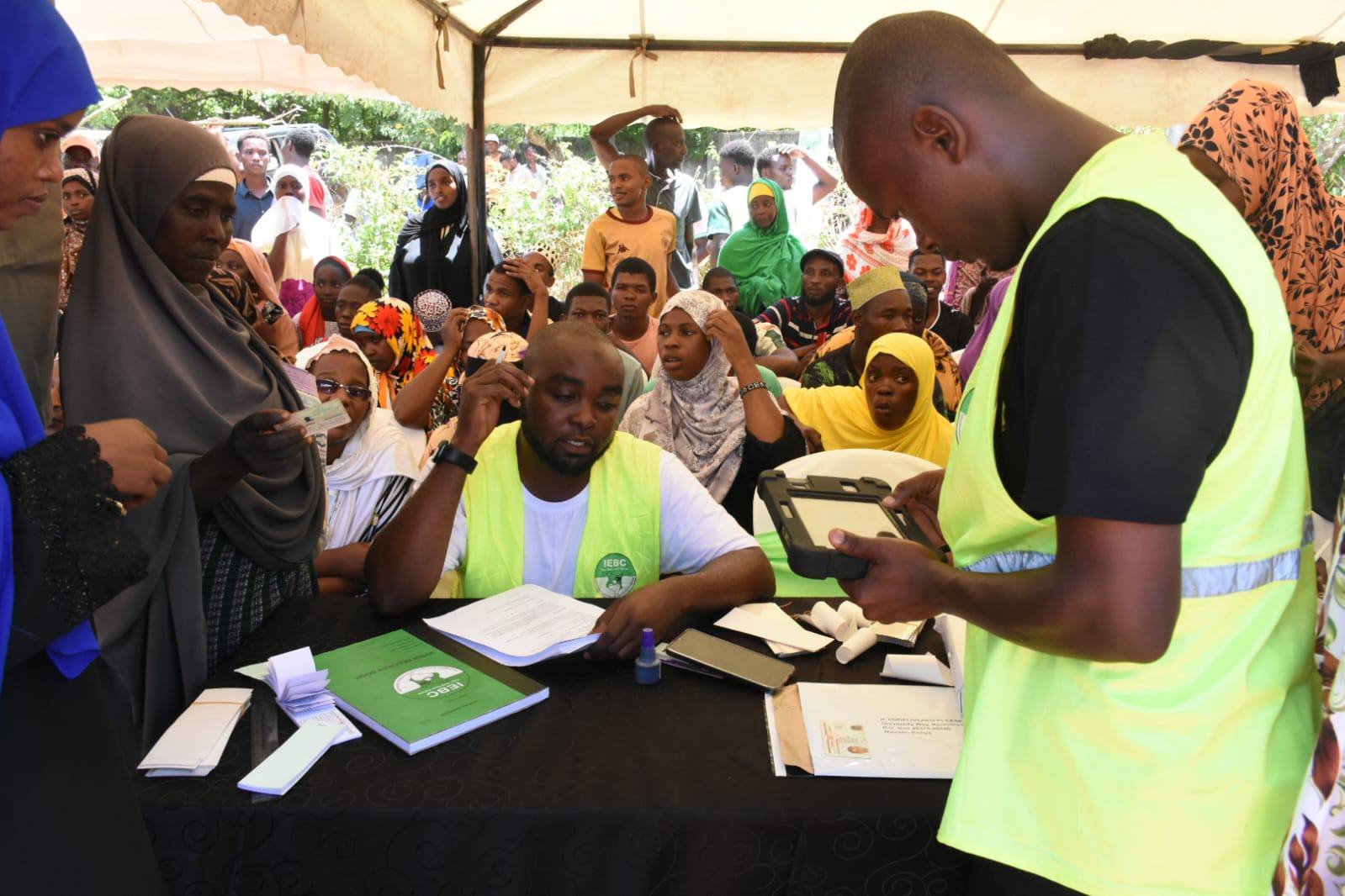 A voter registration exercise in Kwale