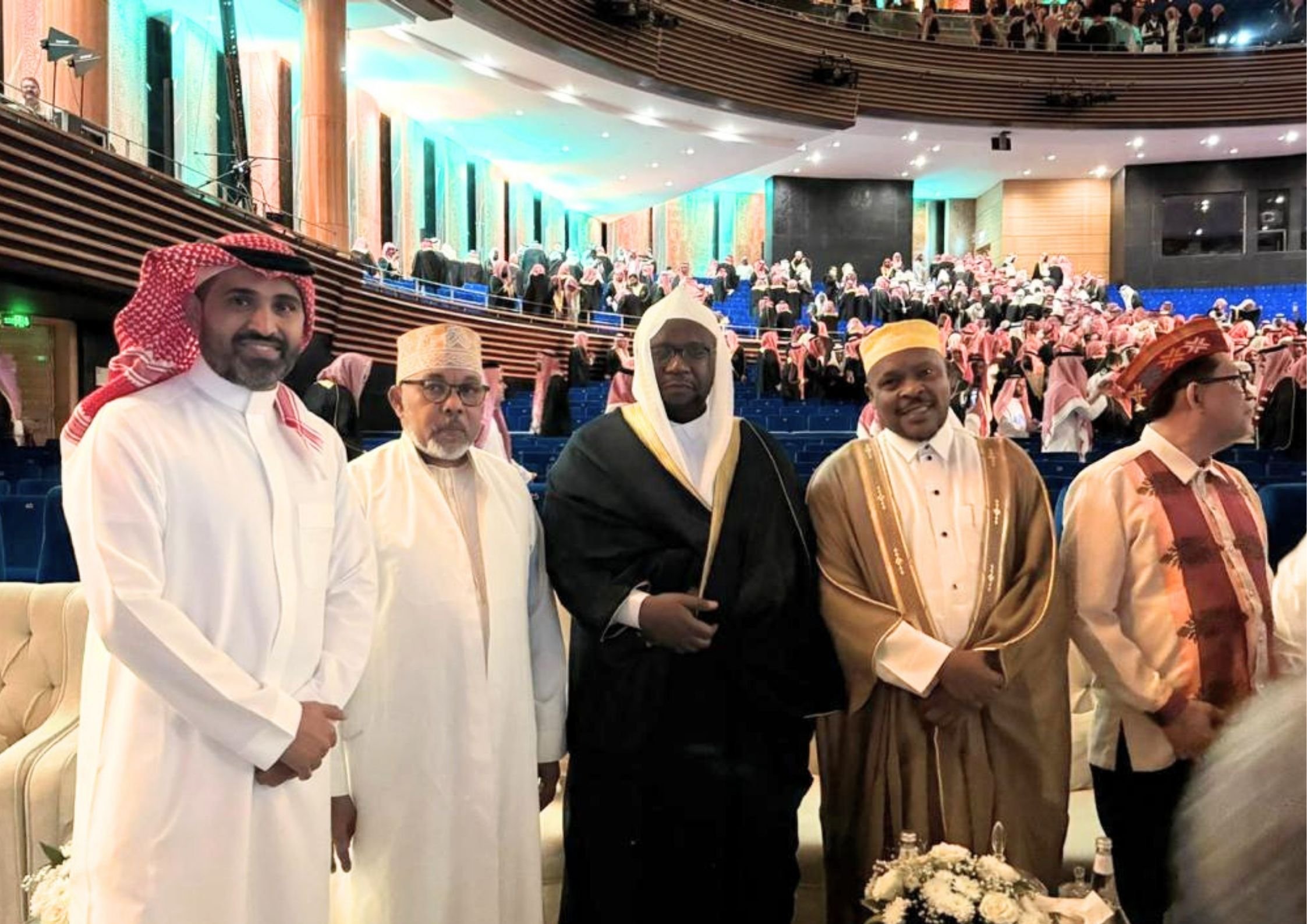 Sheikh Ali Dzimba (centre) with other winners during the award ceremony in Madina