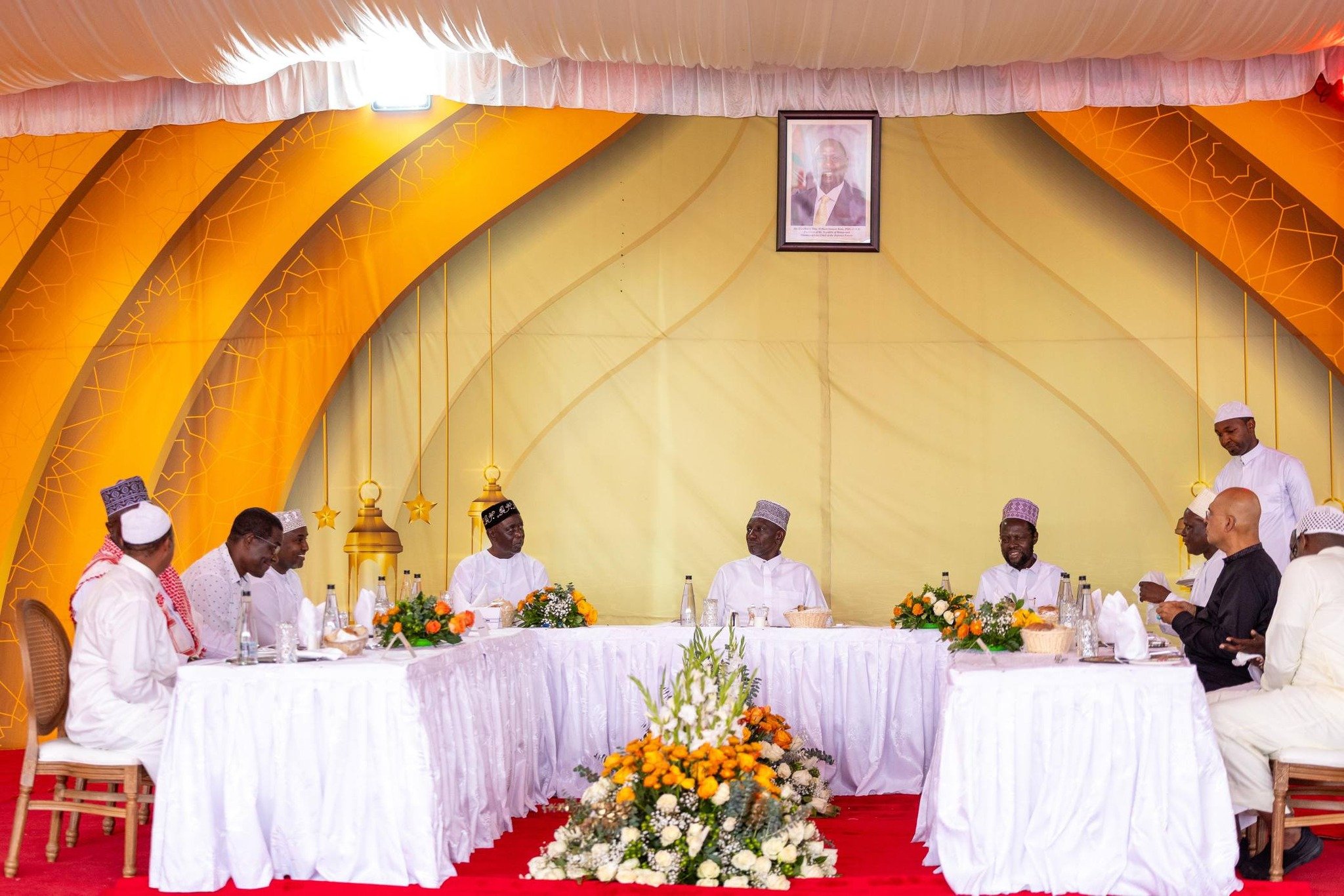 President Wiliam Ruto at the Eid ul Fitr Luncheon at the Kisumu State Lodge
