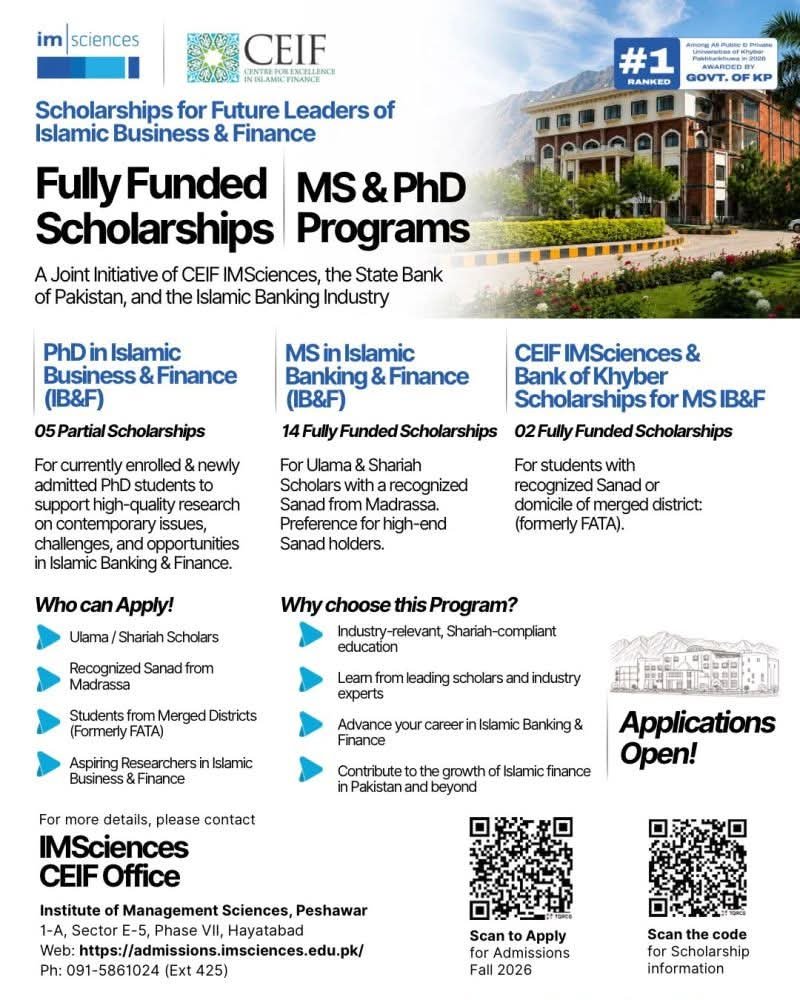 Fully Funded Scholarships for Future Leaders in Islamic Business & Finance