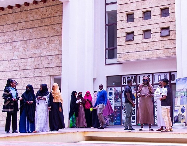 Students at the University main campus in Kisaju, Kajiado county