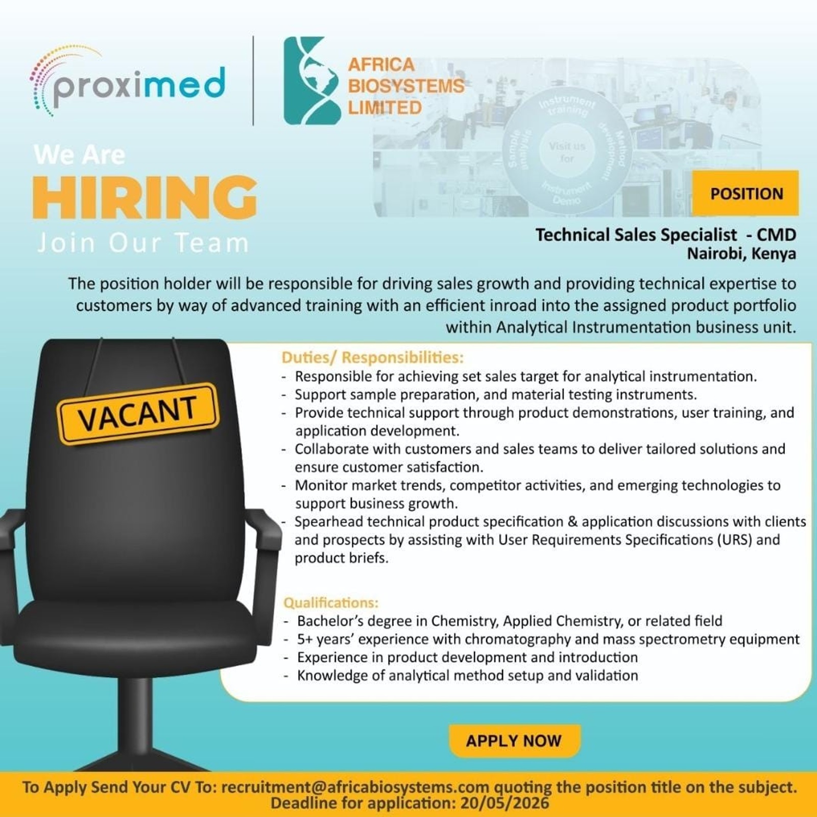 Technical Sales Specialist – CMD
