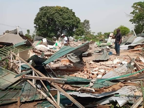 The ruins of the 83-year-old Kibos mosque which was demolished by the Kenya Railways Corporation during an eviction exercise in 2021