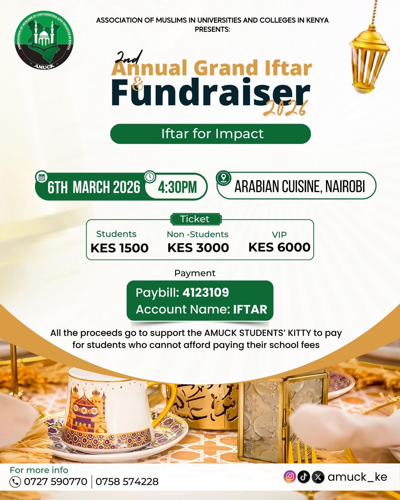 2nd Annual Grand Iftar Fundraiser 2026 – Iftar for Impact (6th March 2026)