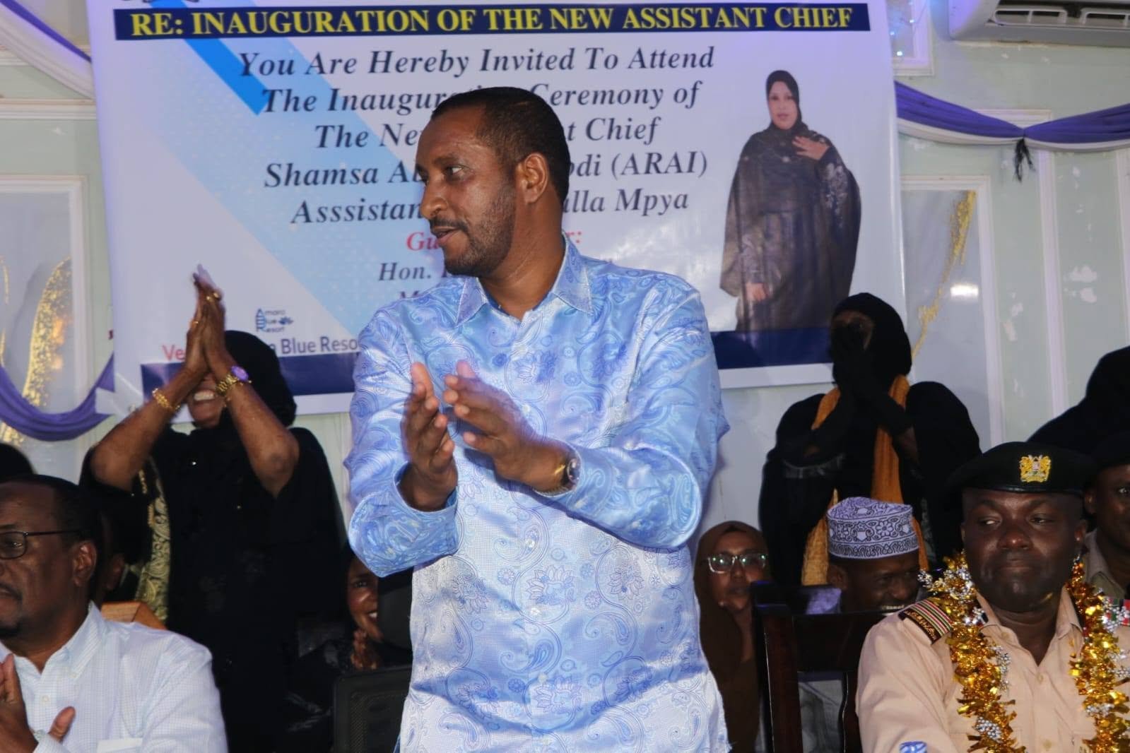 Mandera East MP Hussein Weytan at the inauguration event