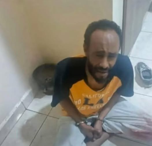 The suspect following his arrest