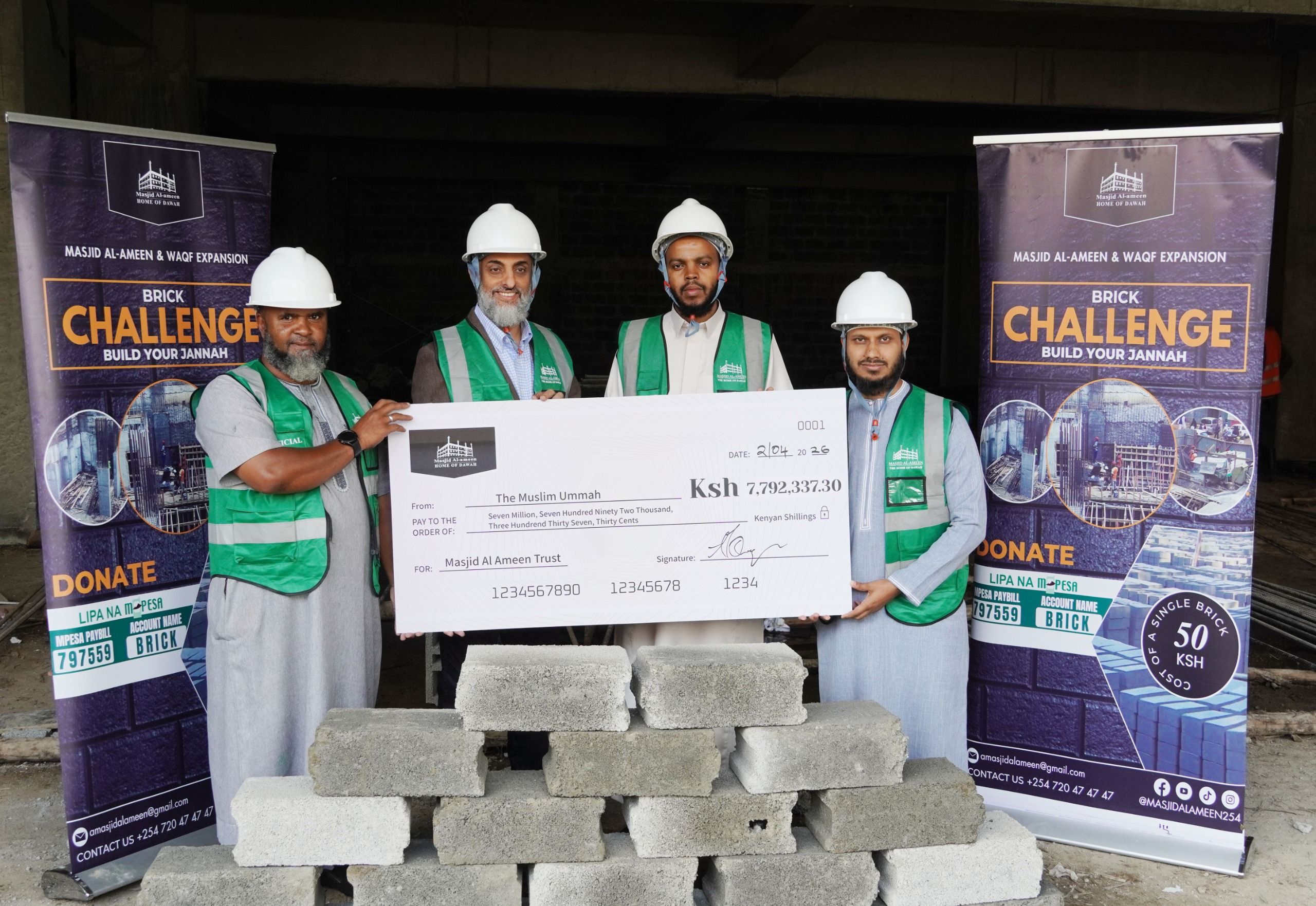 Jazakumullahu Khayran, Al Ameen Mosque’s message of gratitude for the Brick Challenge support