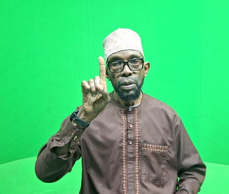 Jamia TV sign language interpreter Abdulwahab Ali. Jamia Mosque was the first mosque in the country to incorporate Kenyan Sign Language into its Friday khutbahs (sermons) and Islamic lectures, pioneering inclusive access to religious teachings for the deaf community.