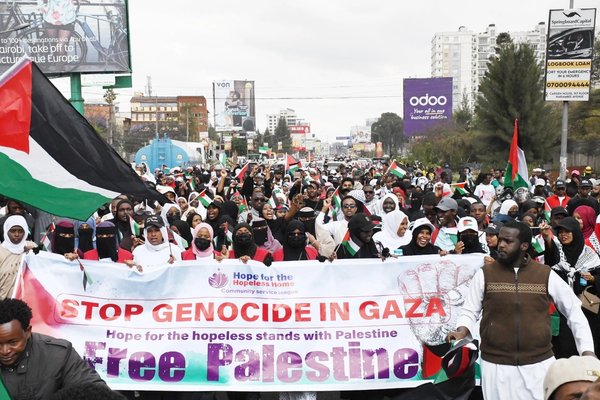 An unwavering show of support for Gaza at Uhuru Park