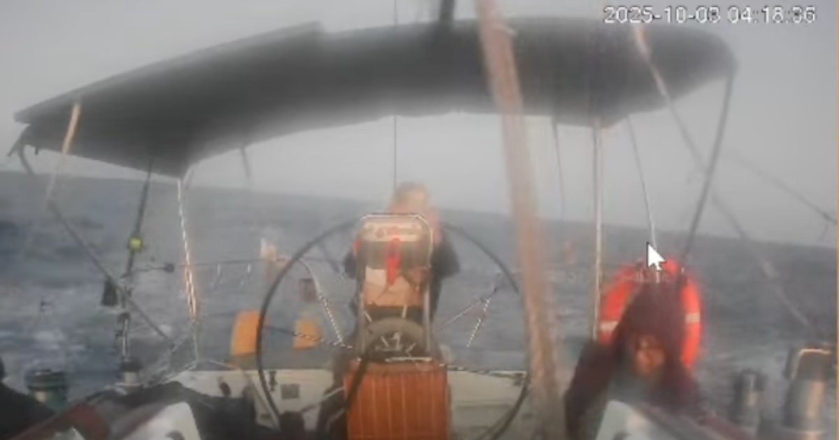 The Polish-flagged Marinette, the last vessel of the Global Sumud Flotilla, intercepted by Israeli forces.