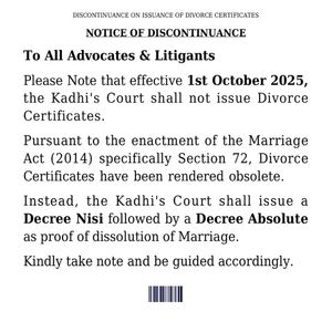 Protests over directive to Kadhi’s Courts to stop issuing divorce certificates