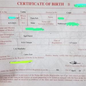 Lamu East marks milestone with first local Birth Certificate issuance