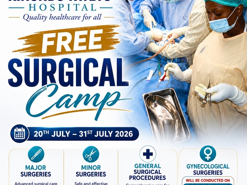 Free Surgical Camp Opens 20th-31st July