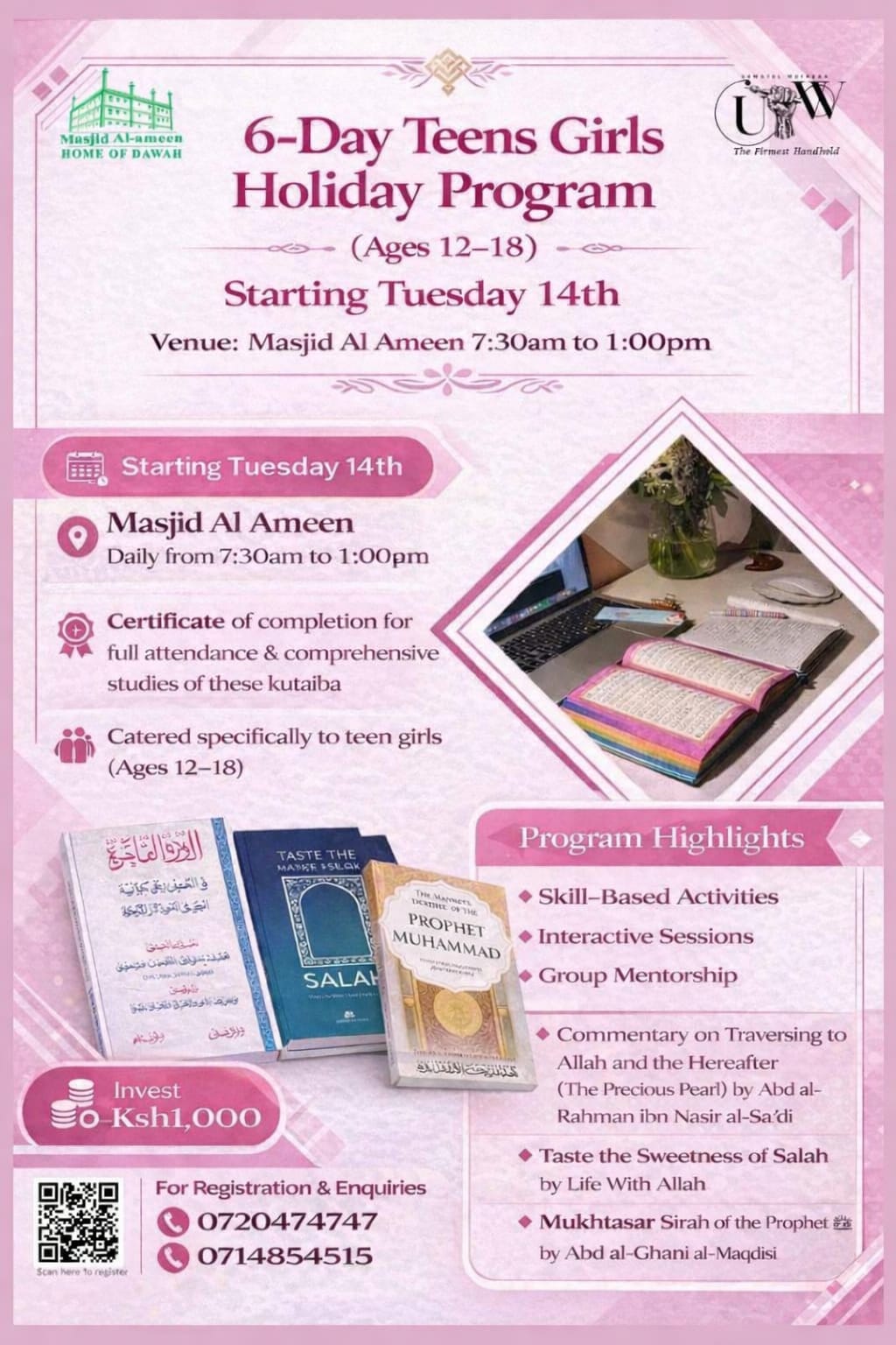 6-Day Teens Girls Holiday Program (Age 12-18)