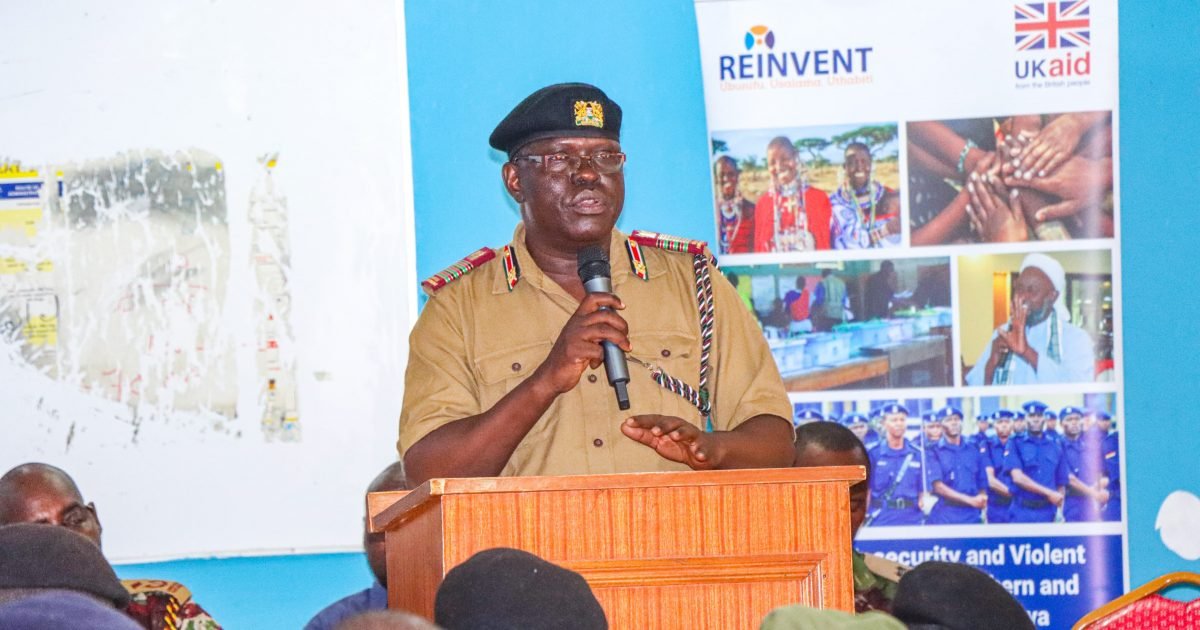 North Eastern Regional Commissioner John Otieno addresses a security meeting in Wajir during a past event