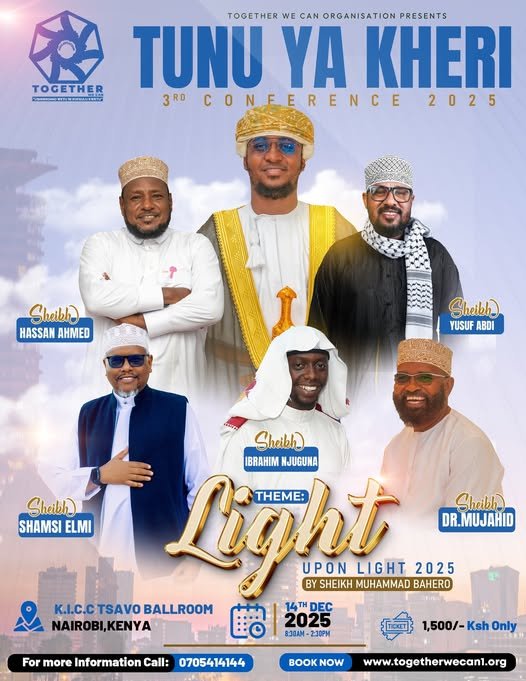 Tunu ya Kheri Conference for KICC, Nairobi Sunday Dec. 14