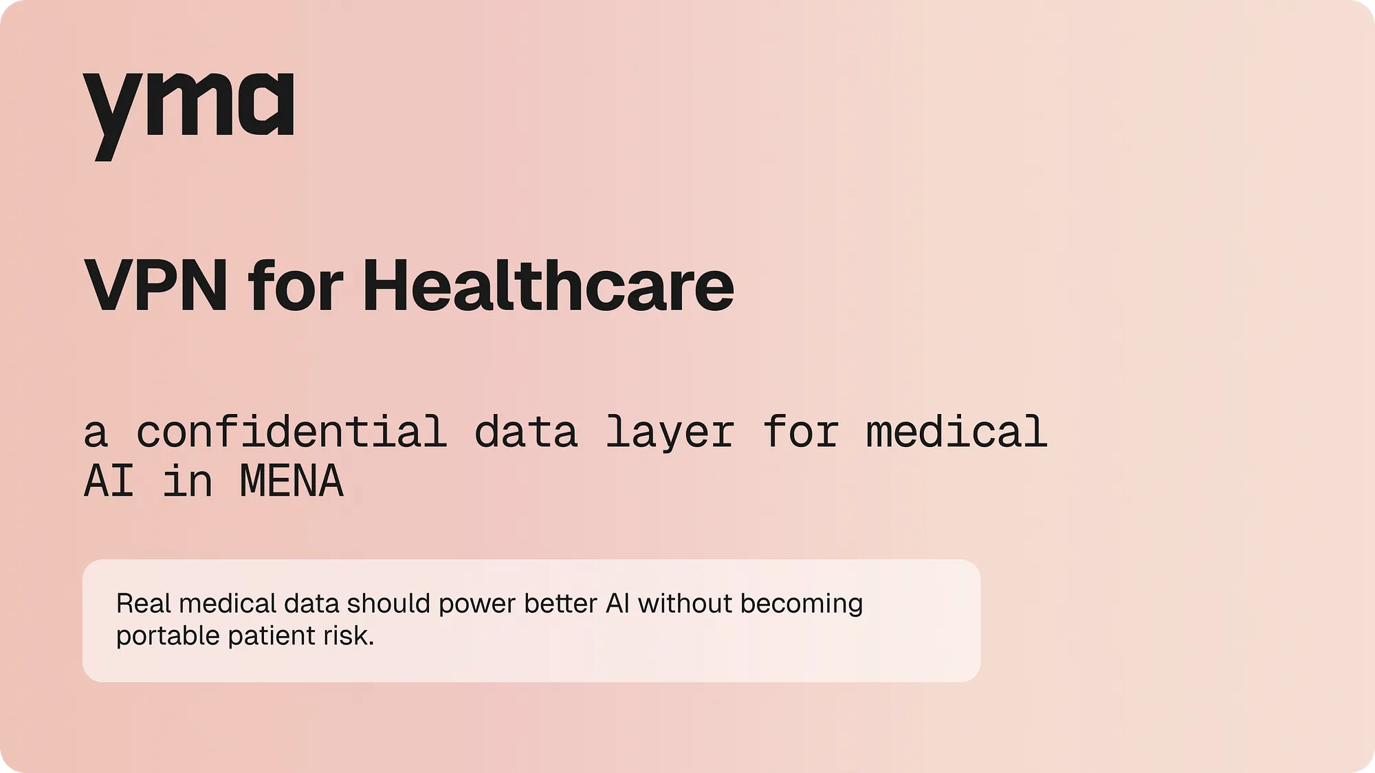 VPN for Healthcare built by Yma Health for MENA healthcare